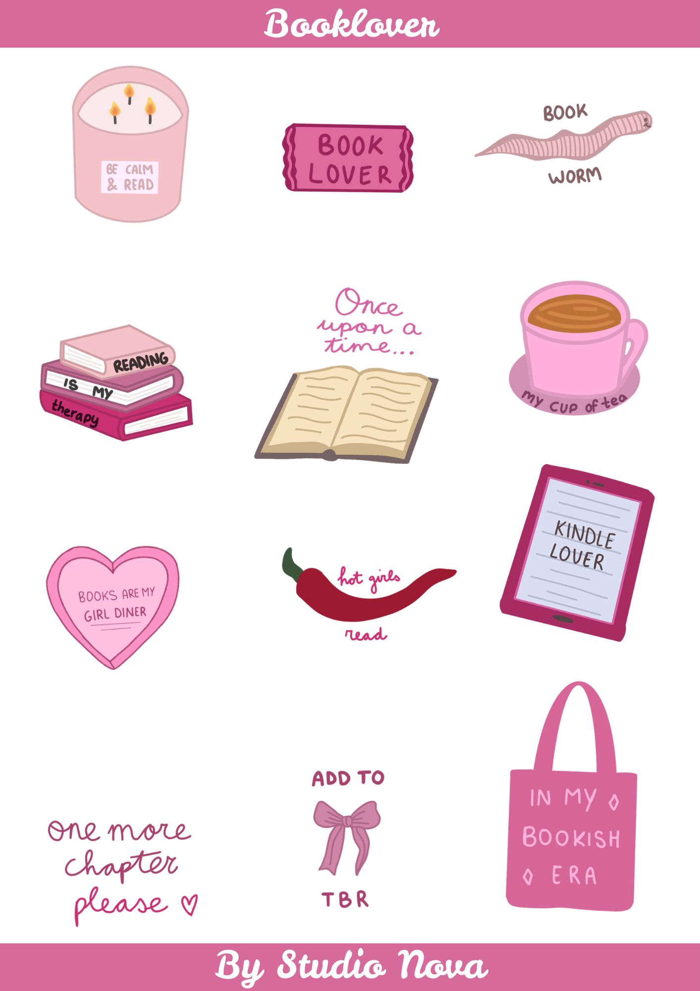 Booklover Stickersheet