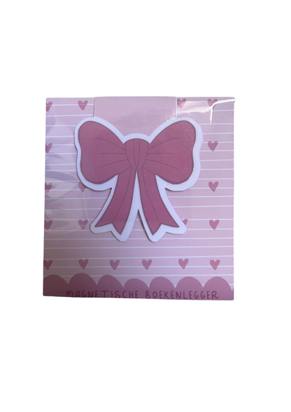 Roze Strik - Magnetische Boekenlegger
