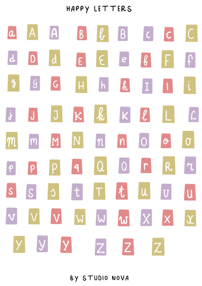 Happy Letters - Stickersheet