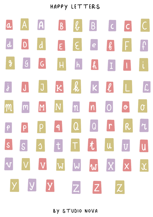 Happy Letters - Stickersheet