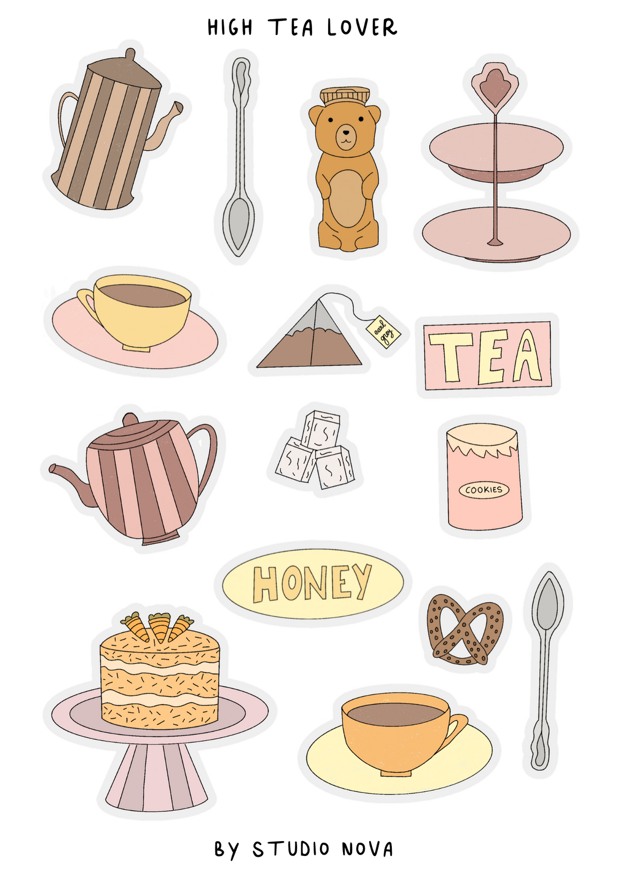 High Tea Lover - Stickersheet