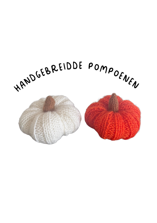 Pompoenen gebreid - handgemaakt