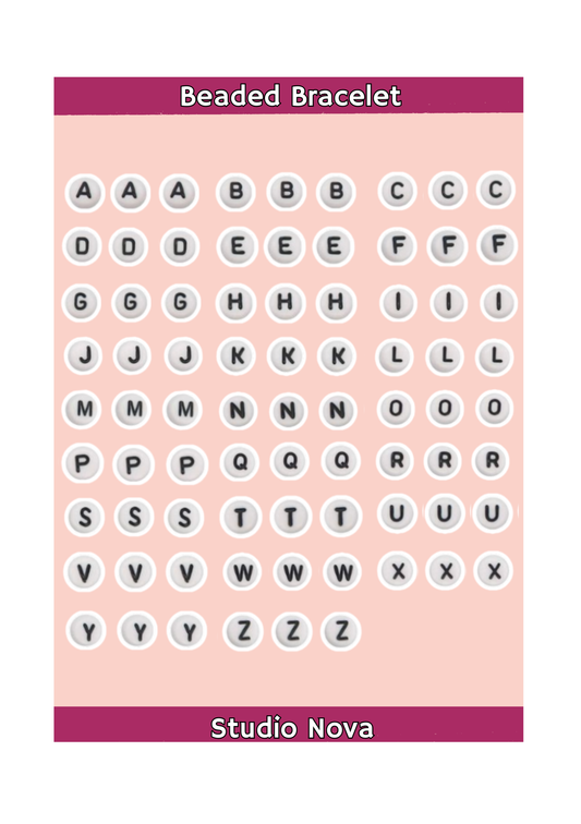 Beaded bracelet stickersheet