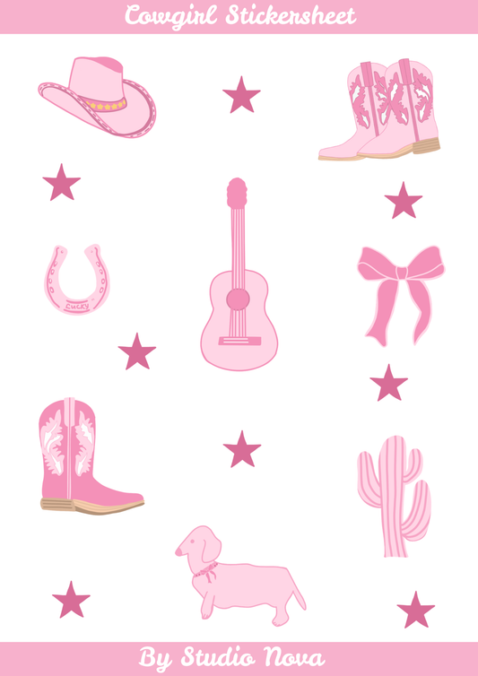 Cowgirl Stickersheet
