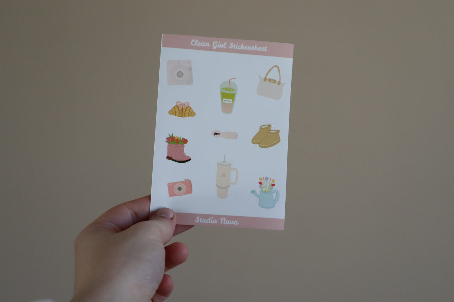 Clean girl stickersheet