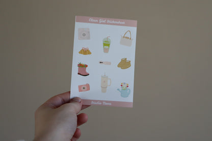 Clean girl stickersheet