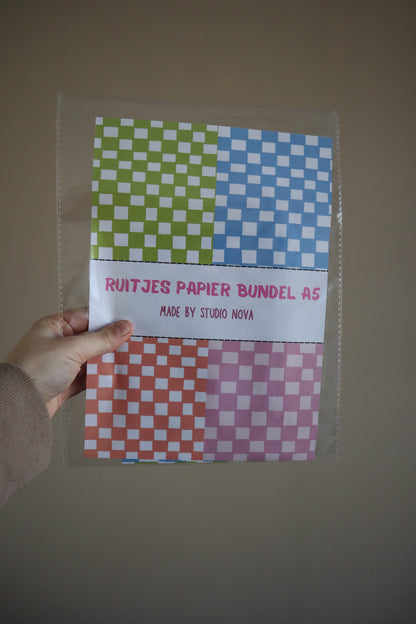 Ruitjes papier bundel