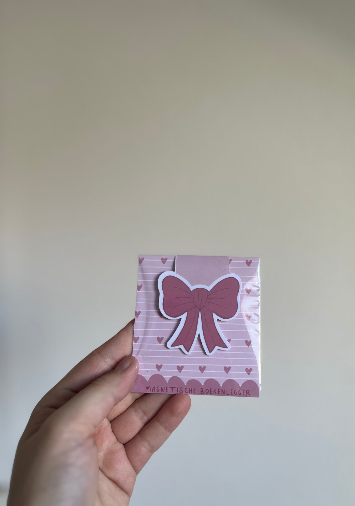Roze Strik - Magnetische Boekenlegger
