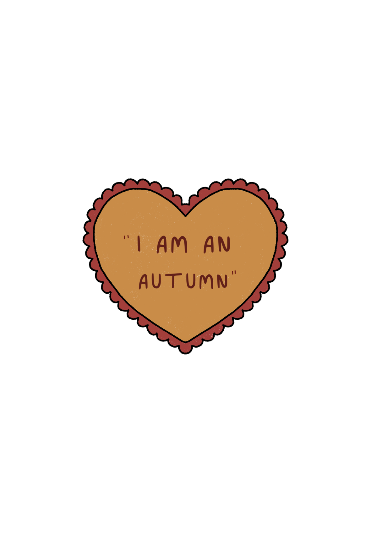 I Am An Autumn hart - losse sticker