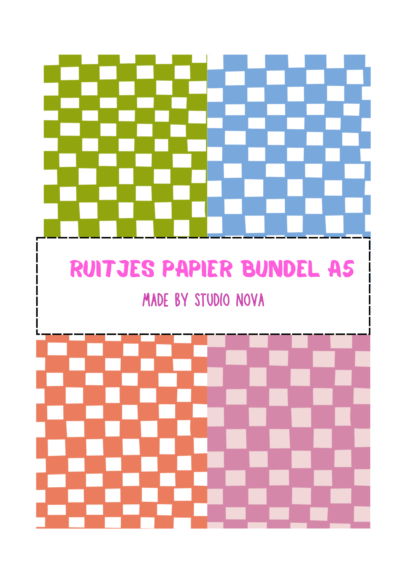 Ruitjes papier bundel