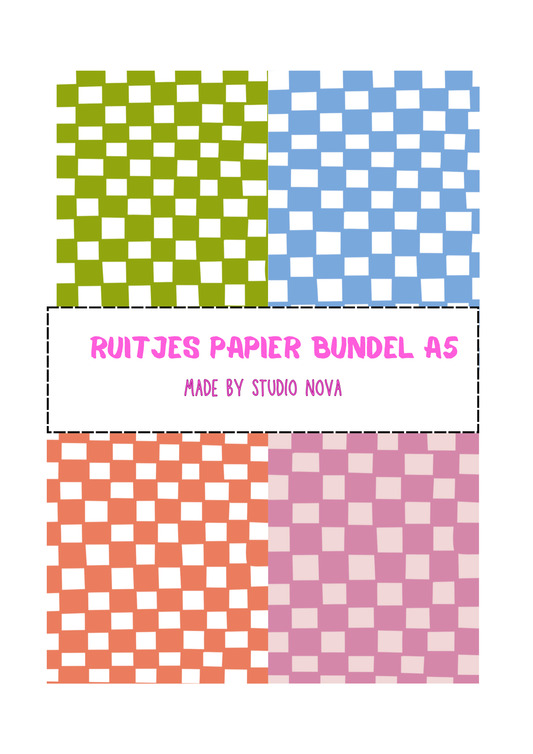 Ruitjes papier bundel