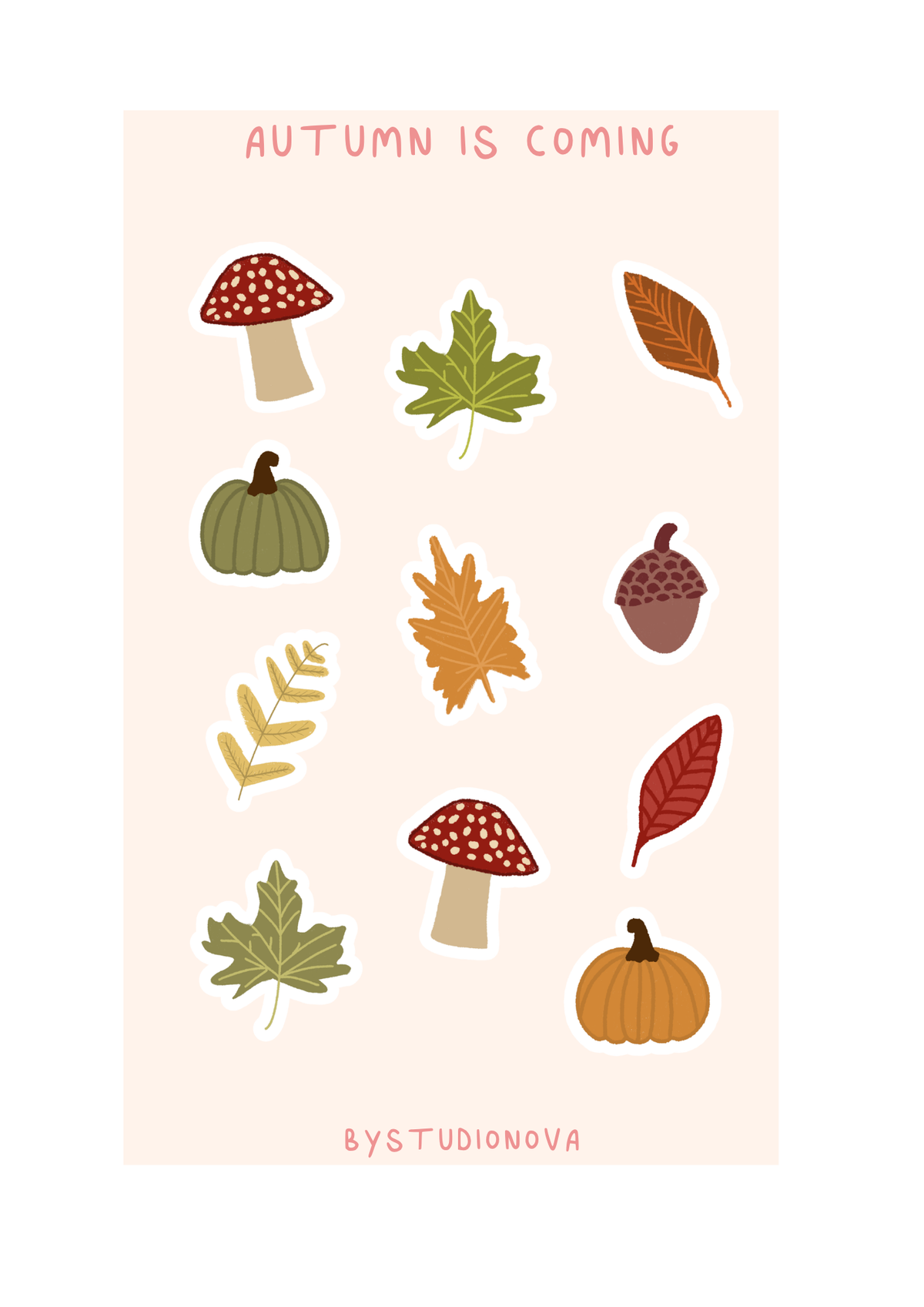 Autumn is coming - stickersheet